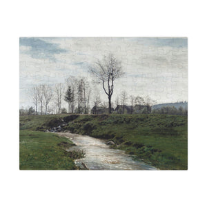 Spring landscape with a creek by Frantisek Kavan Jigsaw Puzzle (30, 110, 252, 500,1000-Piece)