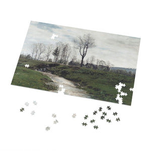 Spring landscape with a creek by Frantisek Kavan Jigsaw Puzzle (30, 110, 252, 500,1000-Piece)