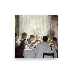 Breakfast II The Artist Family by Gustav Wentzel oil painting Physical Print Shipped Print Mailed Art Prints