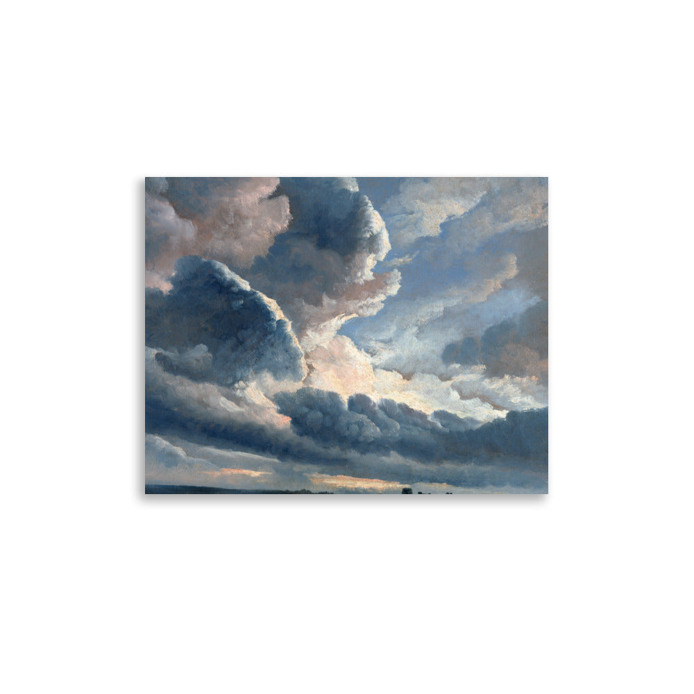 Study of Clouds with a Sunset near Rome by Simon Alexandre Clement Denis oil painting Physical Print Shipped Print Mailed Art Prints