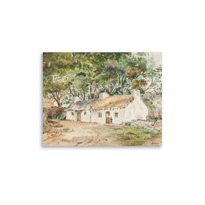 Onchan opposite Vicarage by Lucy Emma Lynam 19th century oil painting Physical Print Shipped Print Mailed Art Prints