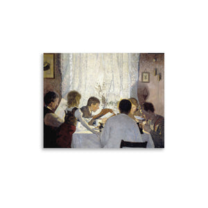 Breakfast II The Artist Family by Gustav Wentzel oil painting Physical Print Shipped Print Mailed Art Prints