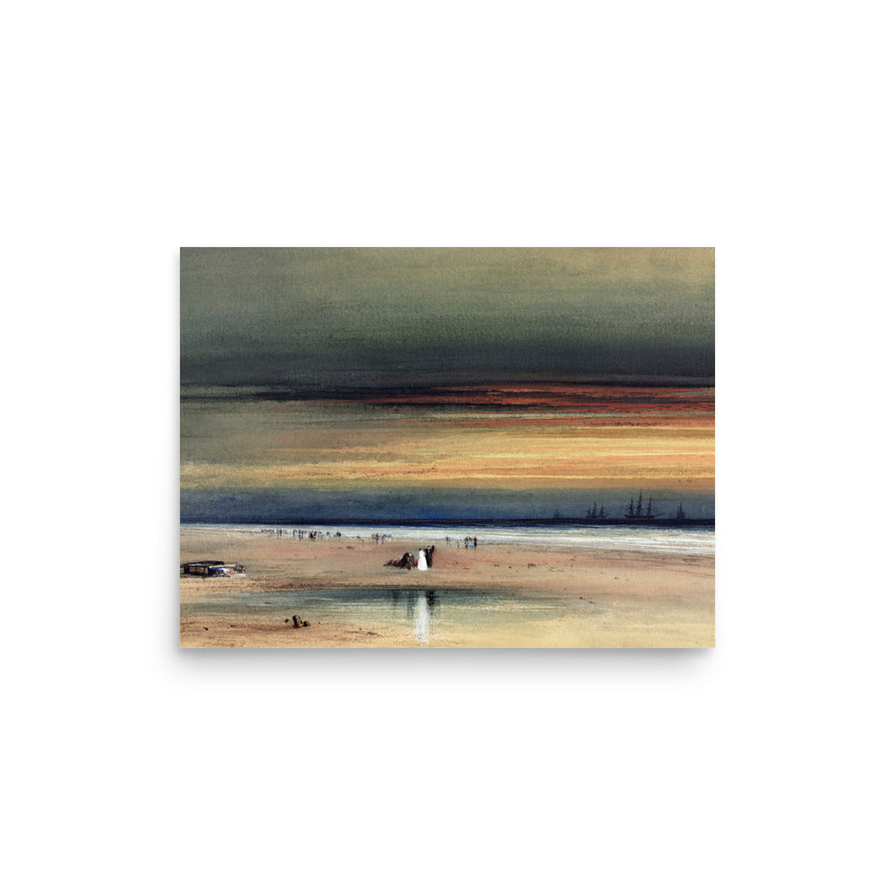 Beach Scene at Sunset by James Hamilton oil painting Physical Print Shipped Print Mailed Art Prints
