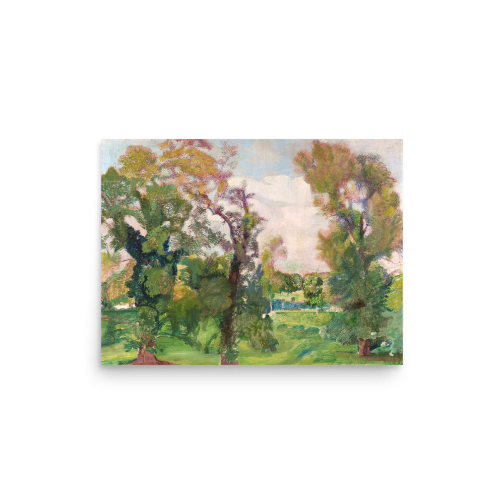 Trees in Villa Borghese landscape oil painting Physical Print Shipped Print Mailed Art Prints