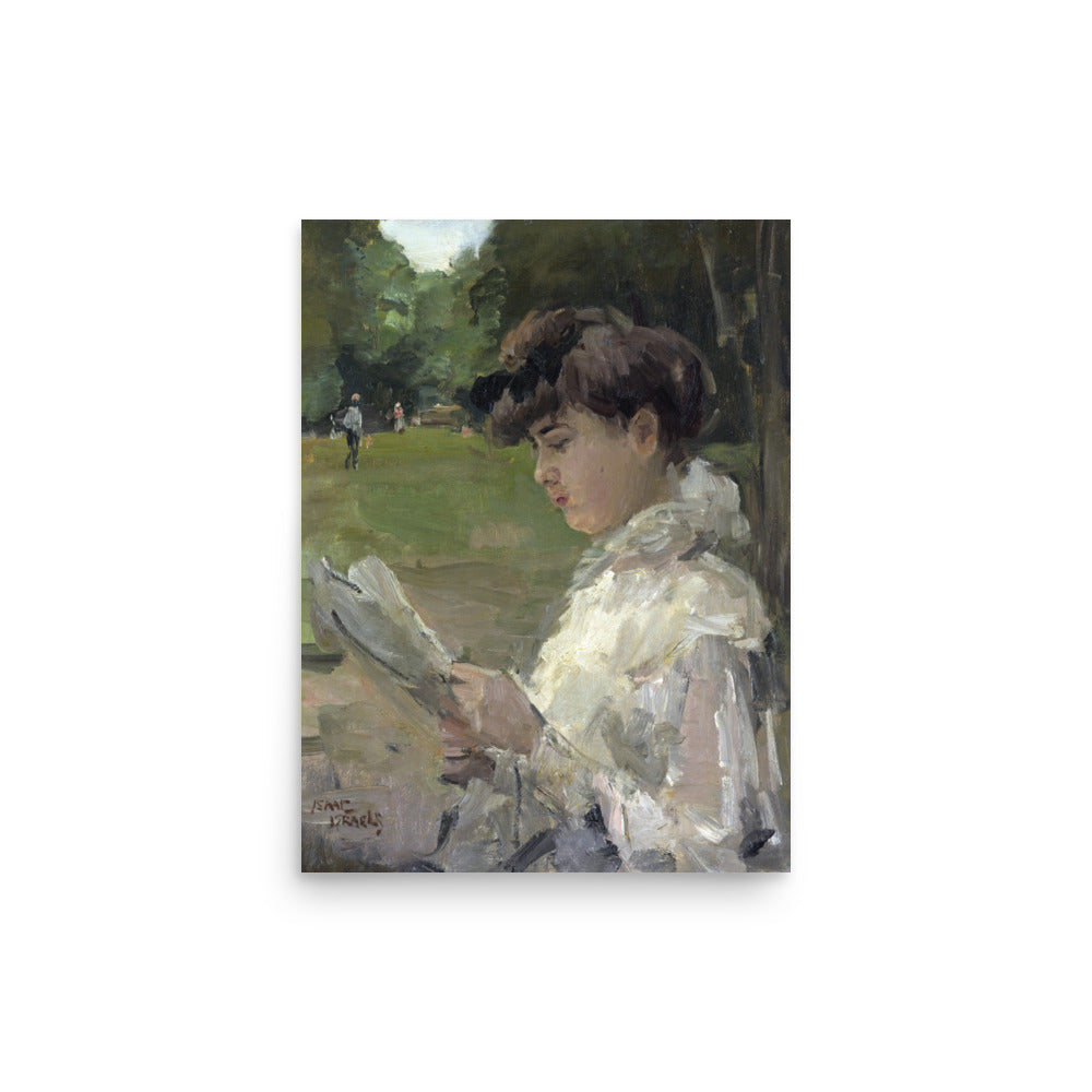 Girl reading by Isaac Israels oil painting Physical Print Shipped Print Mailed Art Prints