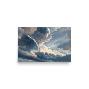 Study of Clouds with a Sunset near Rome by Simon Alexandre Clement Denis oil painting Physical Print Shipped Print Mailed Art Prints