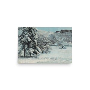 Snow by Gustave Courbet Pine Trees in Snow oil painting Physical Print Shipped Print Mailed Art Prints