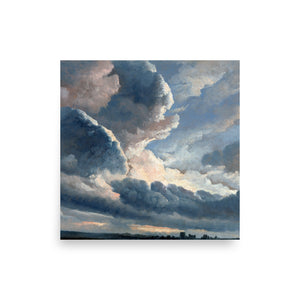 Study of Clouds with a Sunset near Rome by Simon Alexandre Clement Denis oil painting Physical Print Shipped Print Mailed Art Prints