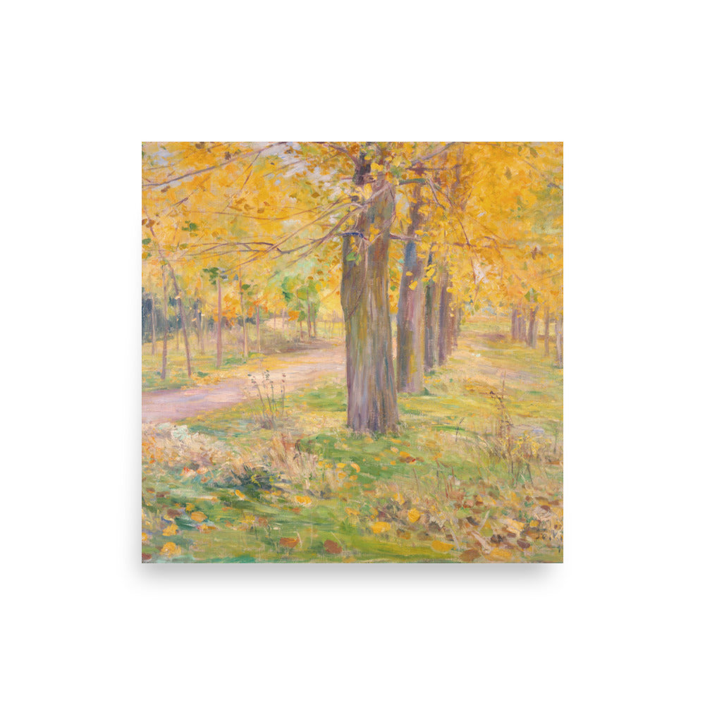 Yellow Leafed Poplars by Kuroda Seiki oil painting Physical Print Shipped Print Mailed Art Prints