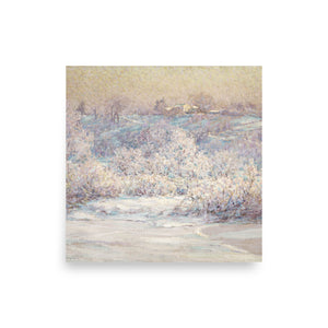 Frosty Morning by J Ottis Adams Winter landscape oil painting Physical Print Shipped Print Mailed Art Prints