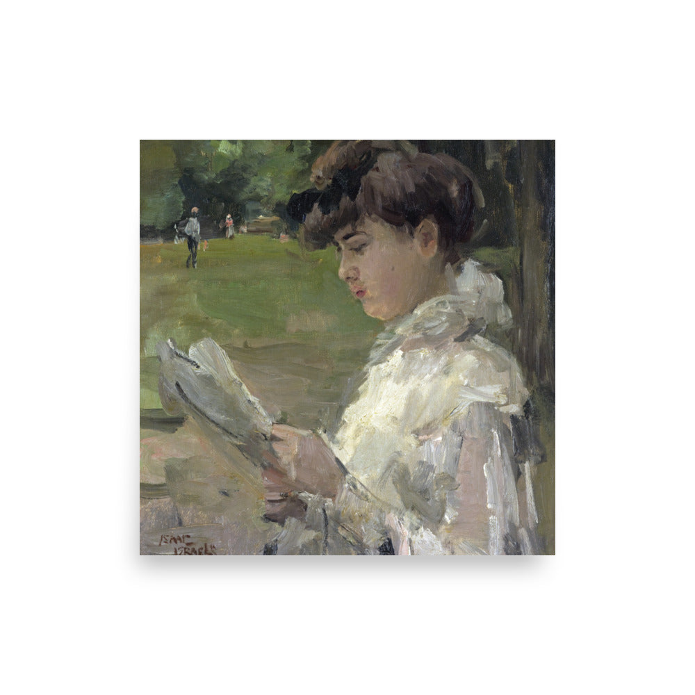 Girl reading by Isaac Israels oil painting Physical Print Shipped Print Mailed Art Prints