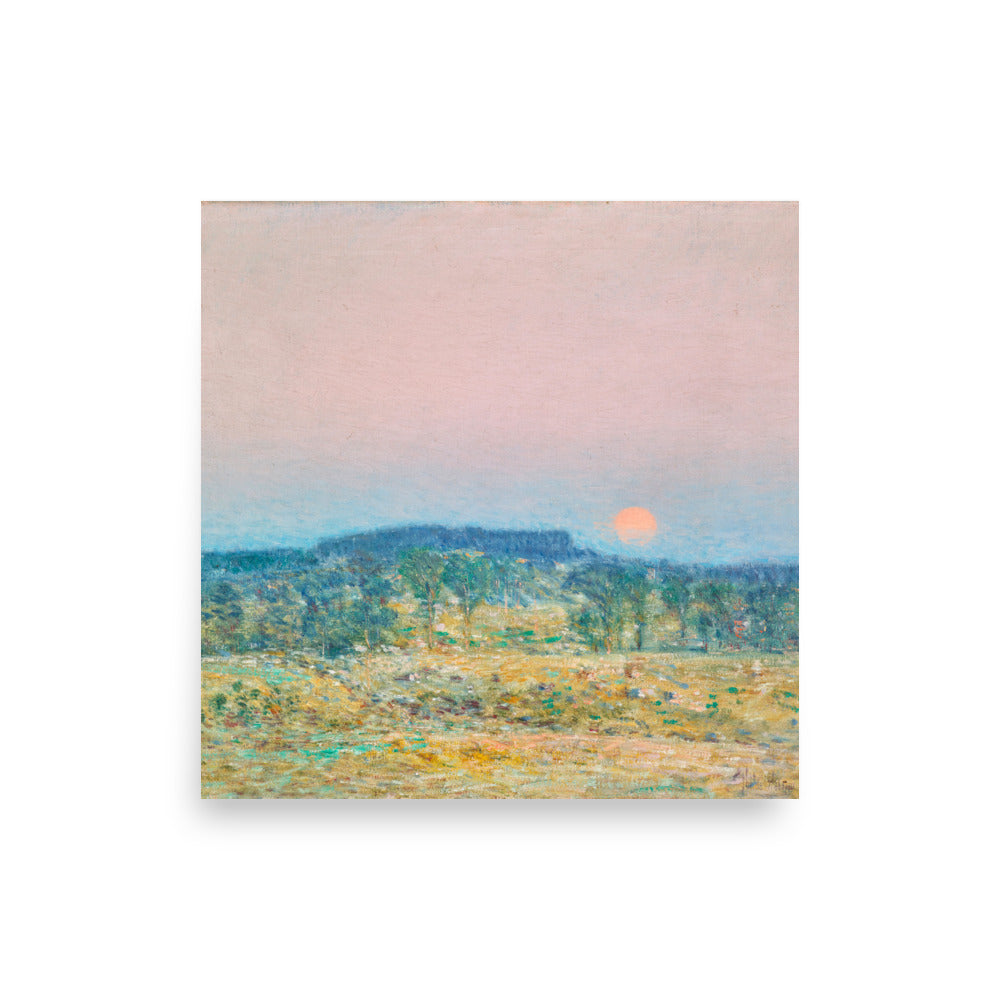 September Moonrise by Childe Hassam Moonrise oil painting Physical Print Shipped Print Mailed Art Prints