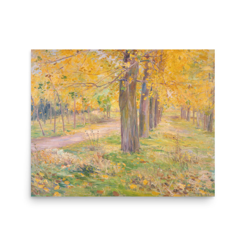 Yellow Leafed Poplars by Kuroda Seiki oil painting Physical Print Shipped Print Mailed Art Prints