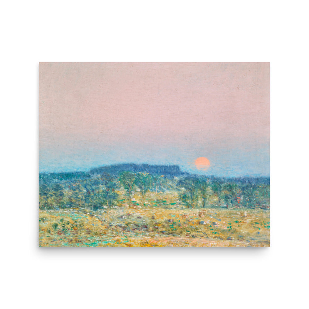 September Moonrise by Childe Hassam Moonrise oil painting Physical Print Shipped Print Mailed Art Prints