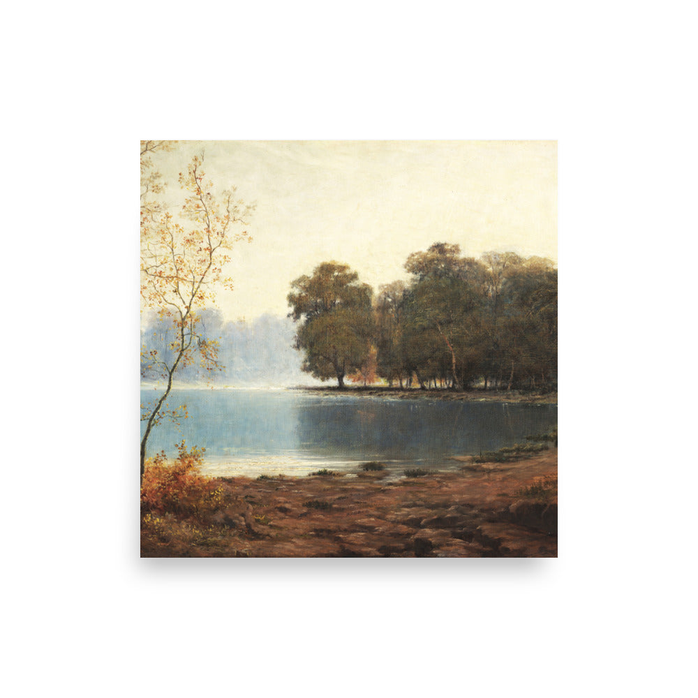 Matin D´Automne Campos Ayres Autumn Lake Landscape oil painting Physical Print Shipped Print Mailed Art Prints