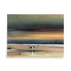 Beach Scene at Sunset by James Hamilton oil painting Physical Print Shipped Print Mailed Art Prints