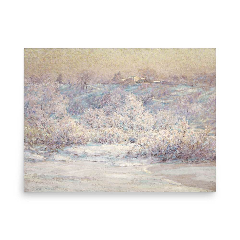 Frosty Morning by J Ottis Adams Winter landscape oil painting Physical Print Shipped Print Mailed Art Prints