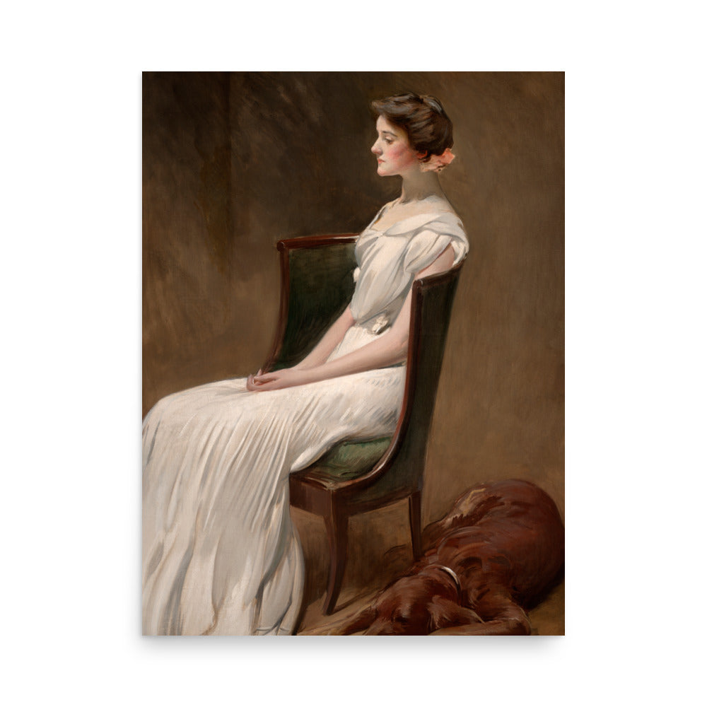 Portrait of Miss Dorothy Quincy Roosevelt Mrs Langdon Geer by John White Alexander oil painting Physical Print Shipped Print Mailed Art Prints