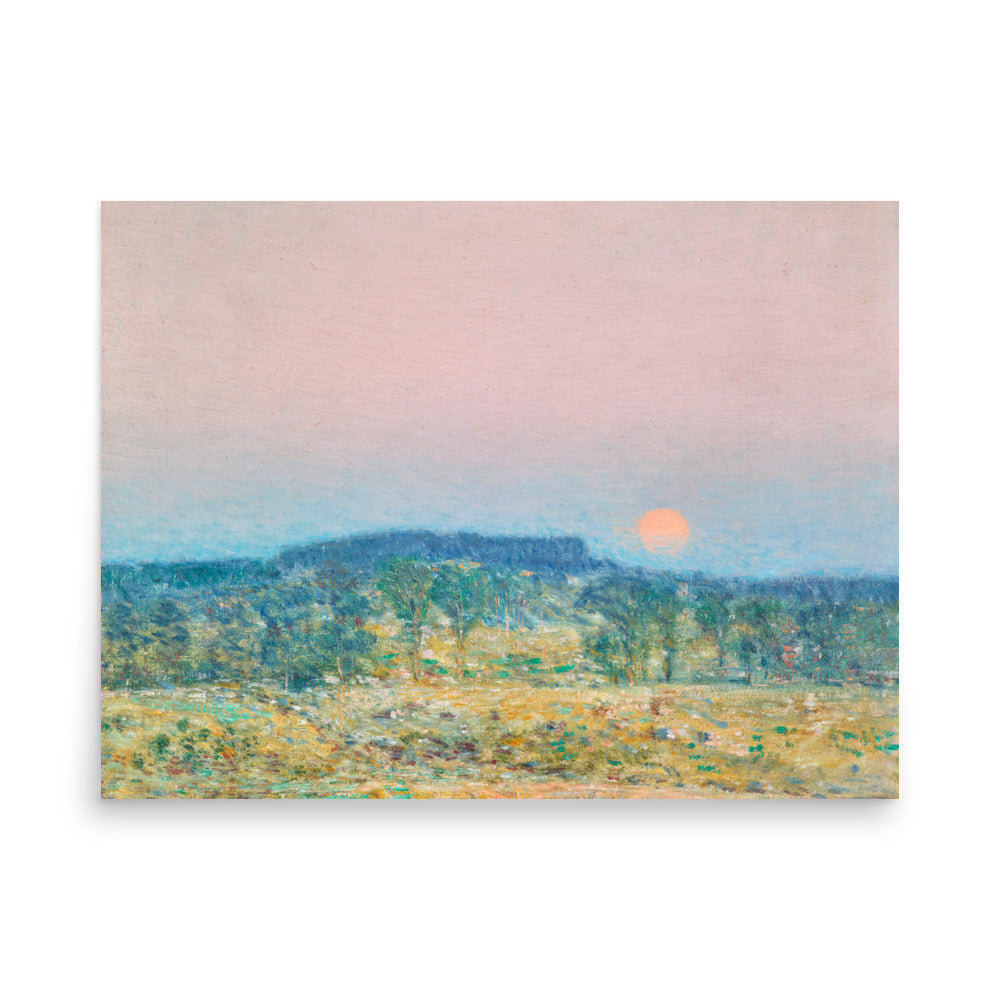 September Moonrise by Childe Hassam Moonrise oil painting Physical Print Shipped Print Mailed Art Prints