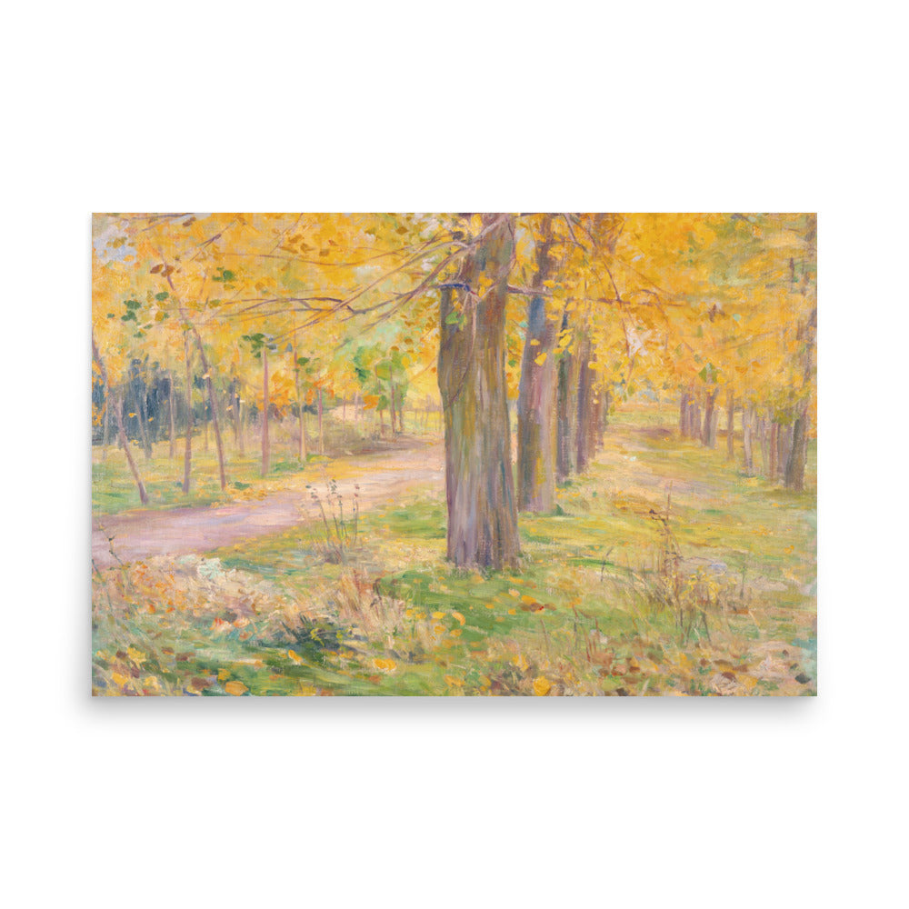 Yellow Leafed Poplars by Kuroda Seiki oil painting Physical Print Shipped Print Mailed Art Prints