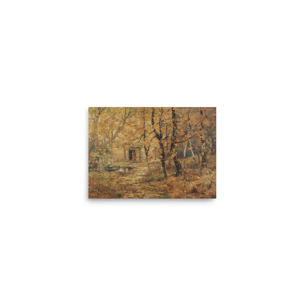 Vieux parc Paris by Antonio Parreiras Fall Landscape oil painting Physical Print Shipped Print Mailed Art Prints