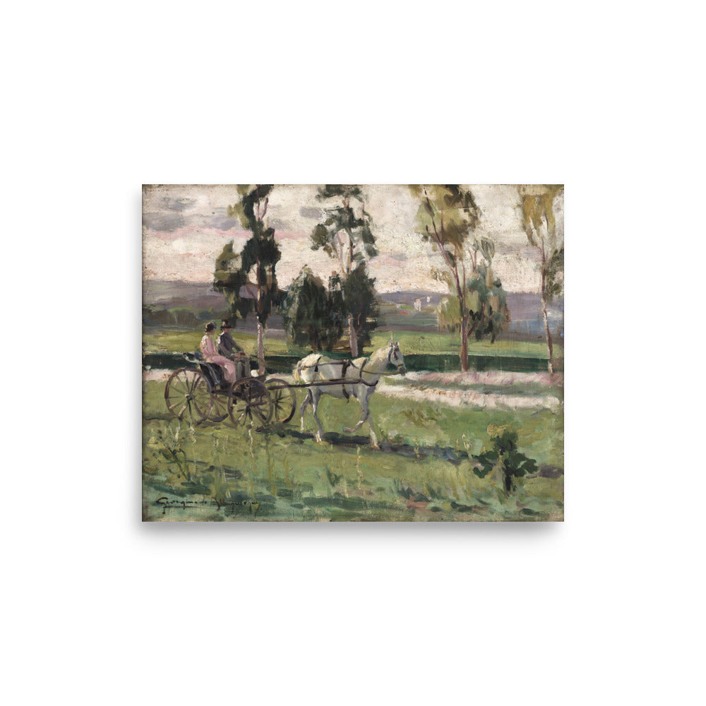 A charrete by Georgina de Albuquerque oil painting Physical Print Shipped Print Mailed Art Prints