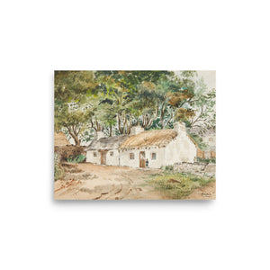 Onchan opposite Vicarage by Lucy Emma Lynam 19th century oil painting Physical Print Shipped Print Mailed Art Prints