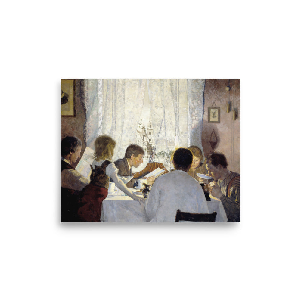 Breakfast II The Artist Family by Gustav Wentzel oil painting Physical Print Shipped Print Mailed Art Prints