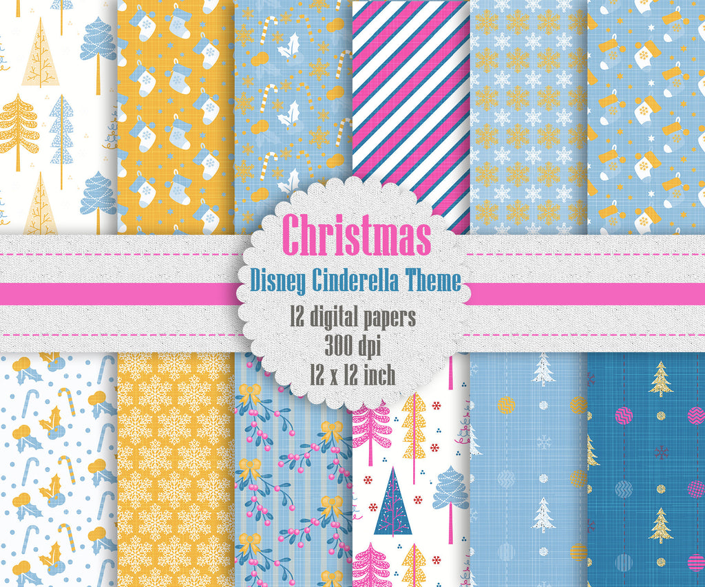 12 Kid Christmas Digital Paper 12 inch 300 Dpi Instant Download, Pink Papers, Scrapbook Papers, Commercial Use