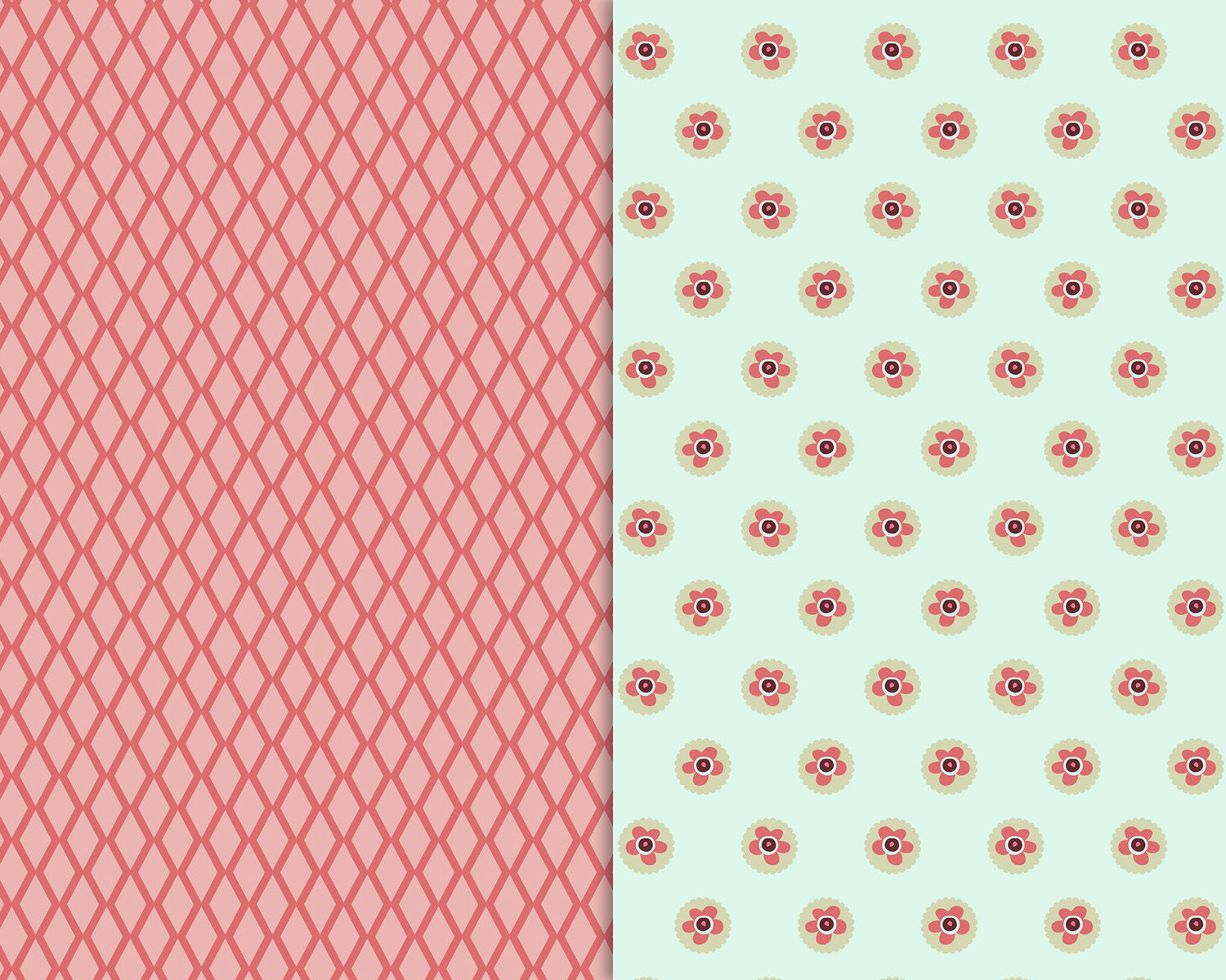 12 Spring Flower Digital Papers 6&quot;, Digital Paper, Flower Digital Paper, Spring Digital Paper, Digital Paper Pack