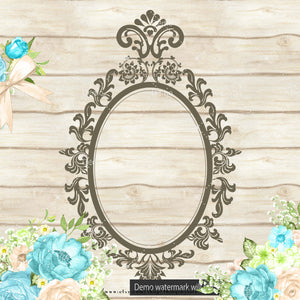 100 Vintage Oval Frame Clipart, Vintage Mirror Clipart, 100 PNG Clipart, Planner Clipart, Instant Download Clipart, Vintage Oval Mirror