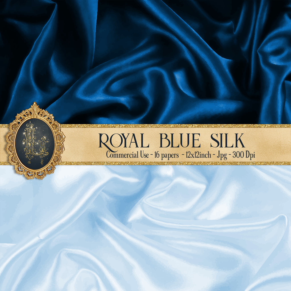 16 Royal Blue Silk Texture Paper, luxury royal wedding, scrapbook, sparkle, Satin Paper, Blue Satin, Blue Silk, Fabric Texture Paper