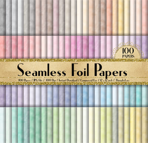 100 Seamless Foil Papers in 12inch,300 Dpi Planner Paper,Scrapbook Paper,Rainbow Paper,Luxury Papers,Seamless Foil, Seamless Papers