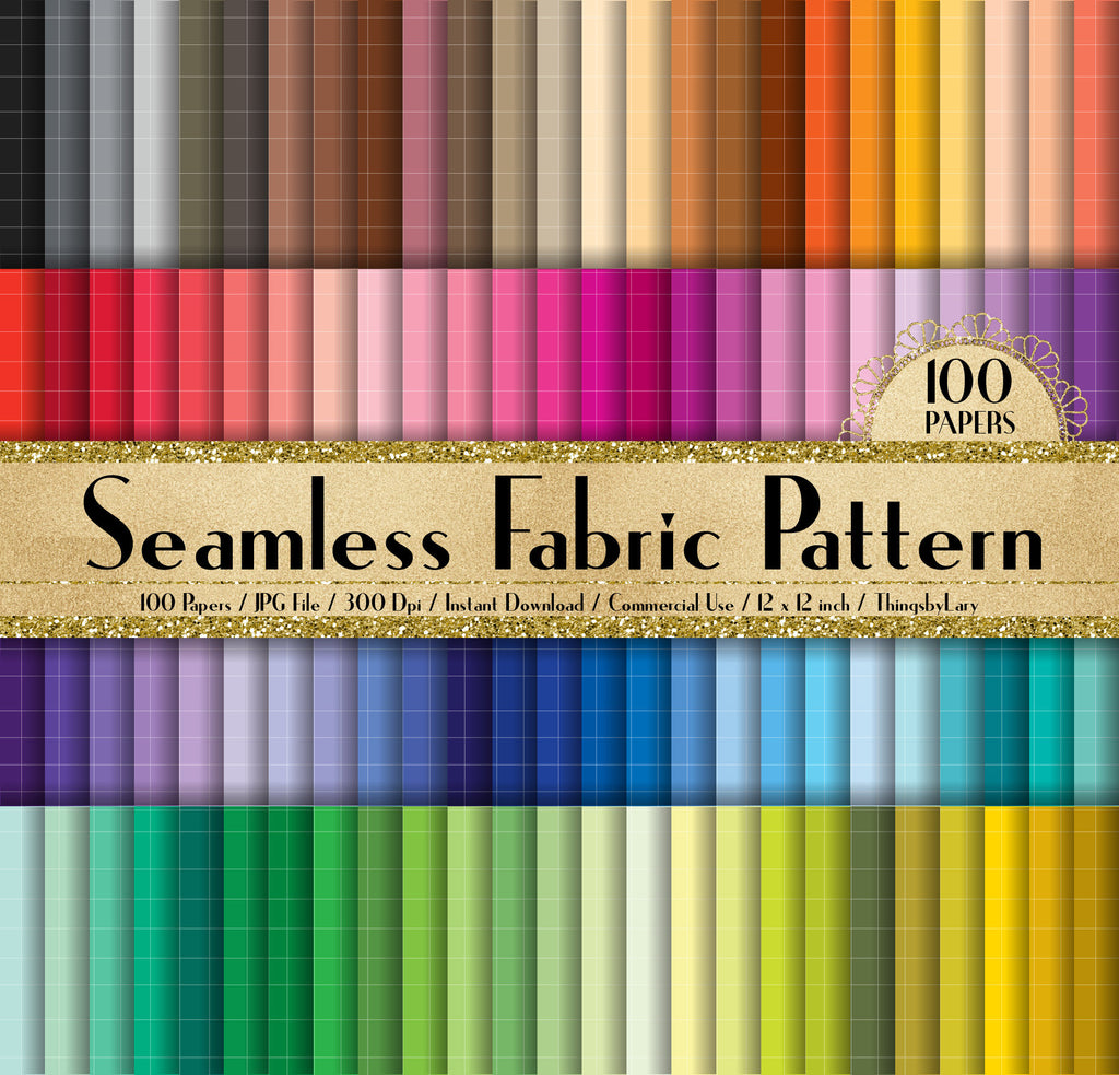 100 Seamless Fabric Pattern Papers 12 inch 300 Dpi Instant Download Commercial Use, Planner Paper, Scrapbooking Shabby Chic Kit, Seamless