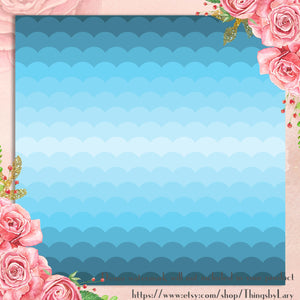 100 Seamless Ombre Scale Papers 12 inch 300 Dpi Instant Download Commercial Use, Planner Paper, Scrapbooking Fairy Kid Mermaid Kit, Seamless
