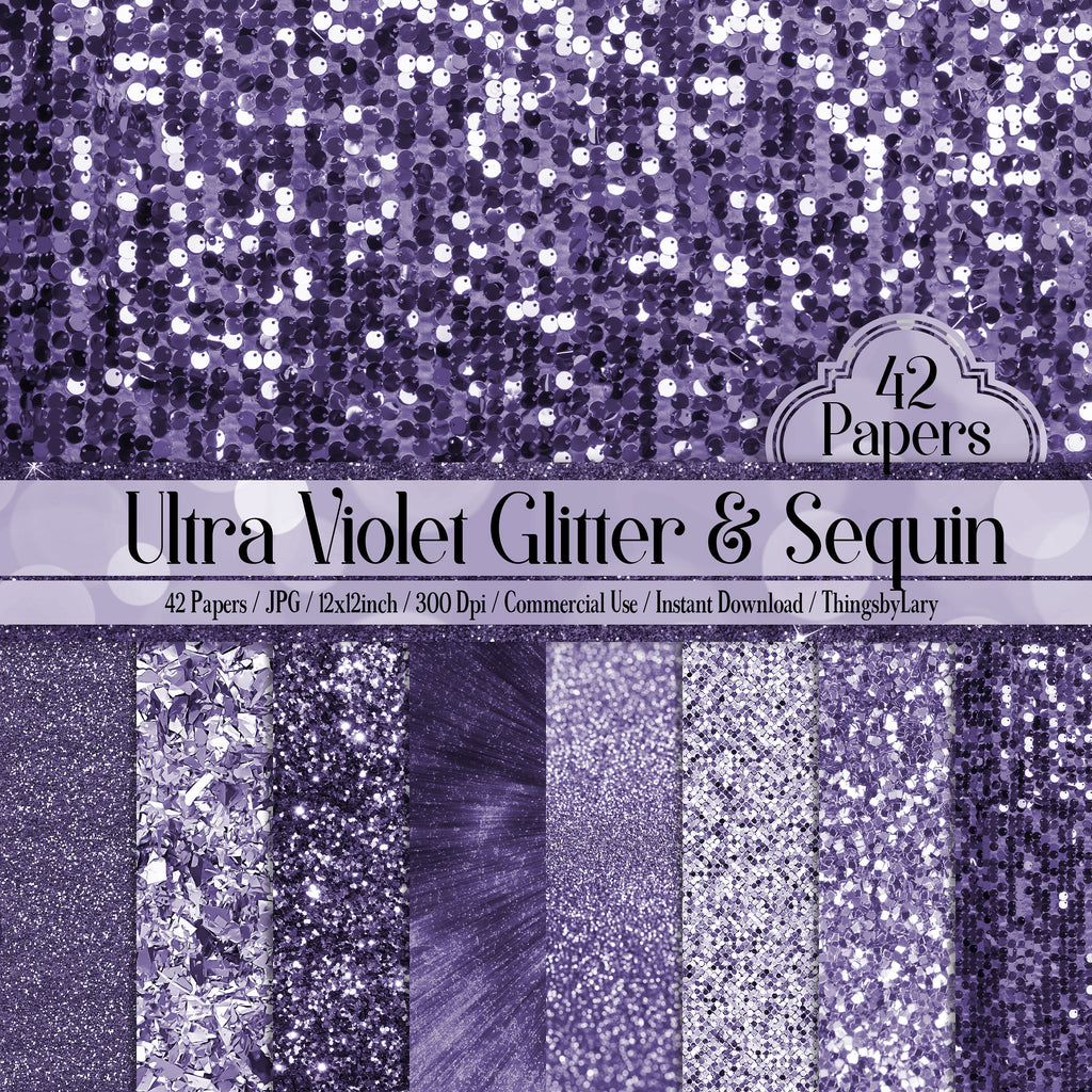 42 Ultra Violet Glitter and Sequin Paper, luxury wedding, scrapbook, sparkle, ombre glitter, sequin paper, striped glitter, purple glitter