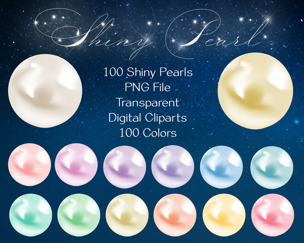 100 Shiny Pearl Diamond Cliparts,300 Dpi,Instant Download,Commercial Use,Bridal Shower,Digital Clip Art,Instant Download,Wedding Invitation