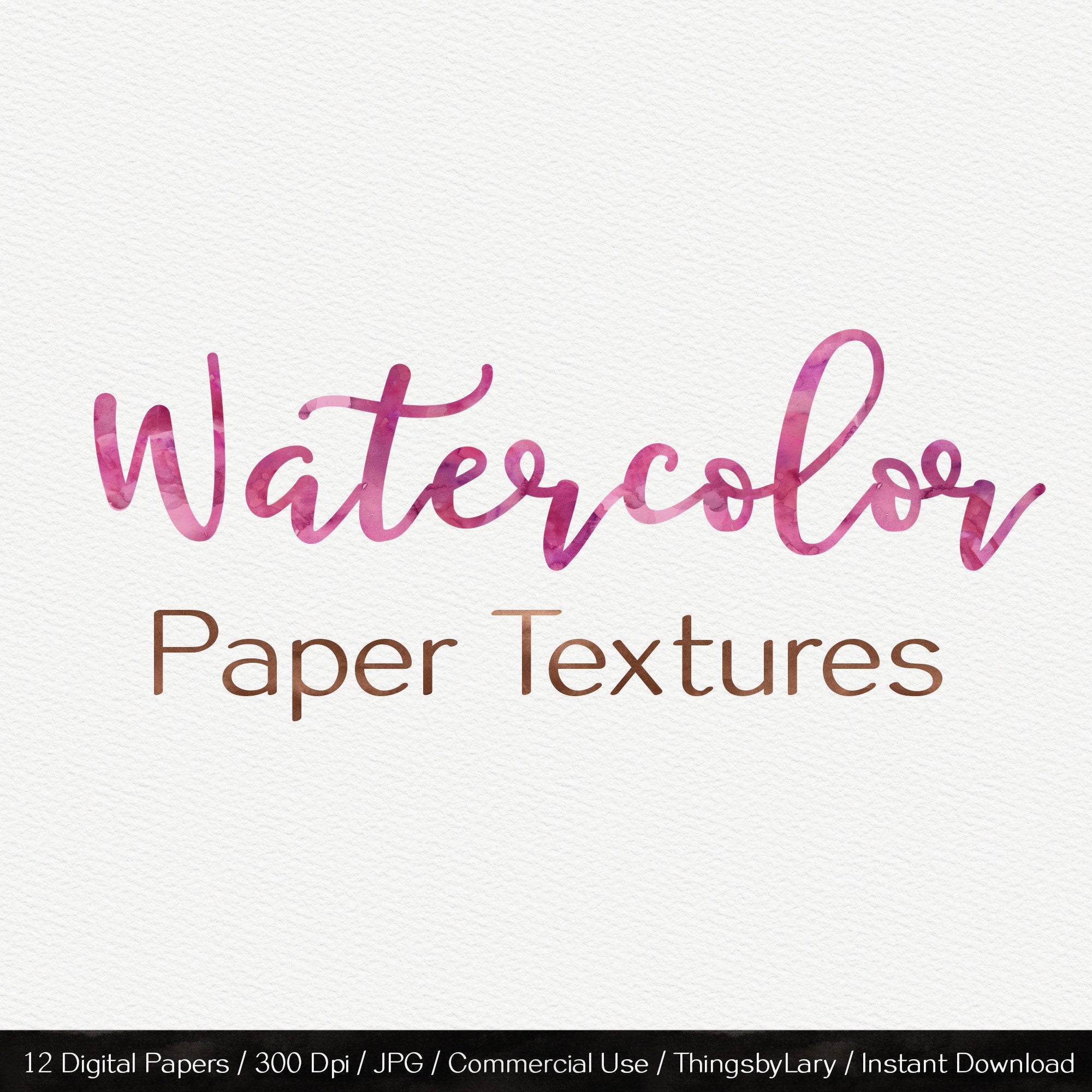 12 Watercolor Paper Textures JPG 12inch Instant Download Commercial Use 300 Dpi Planner Paper Scrapbook Paper, Watercolor Texture Paper