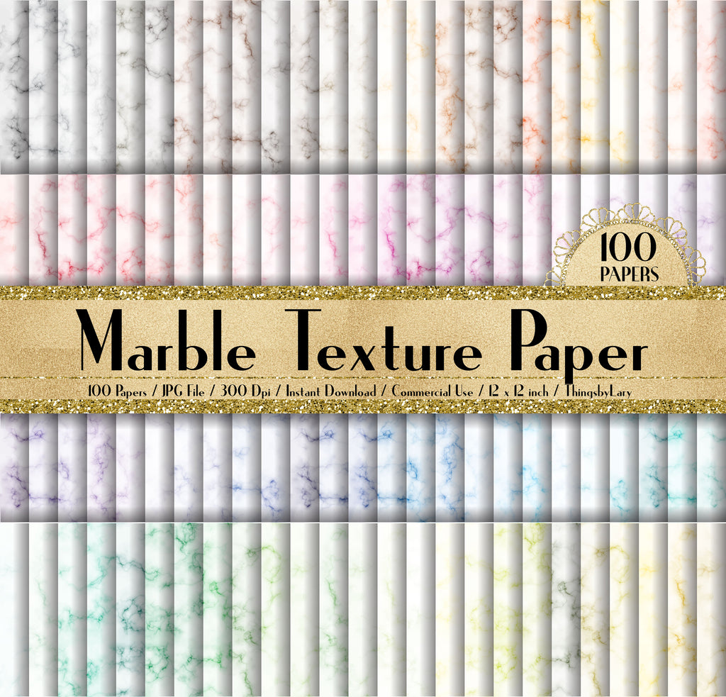 100 Marble Texture Paper 2 in 12&quot; x 12&quot;, 300 Dpi Planner Paper, Commercial Use, Scrapbook Papers,Marble Texture,Texture Paper
