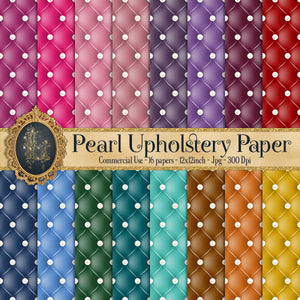 16 Seamless Pearl Upholstery Papers, Digital Paper, Upholstery Paper, Digital Pearl, Instant Download, Commercial Use, Tileable Paper