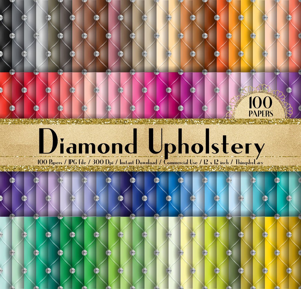 100 Seamless Diamond Upholstery Papers 12 inch 300 Dpi Instant Download Commercial Use, Planner Paper, Scrapbooking Luxury Kit, Seamless