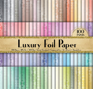 100 Seamless Luxury Foil Papers 12 inch 300 Dpi Instant Download Commercial Use, Planner Paper, Scrapbooking Luxury Kit, Seamless