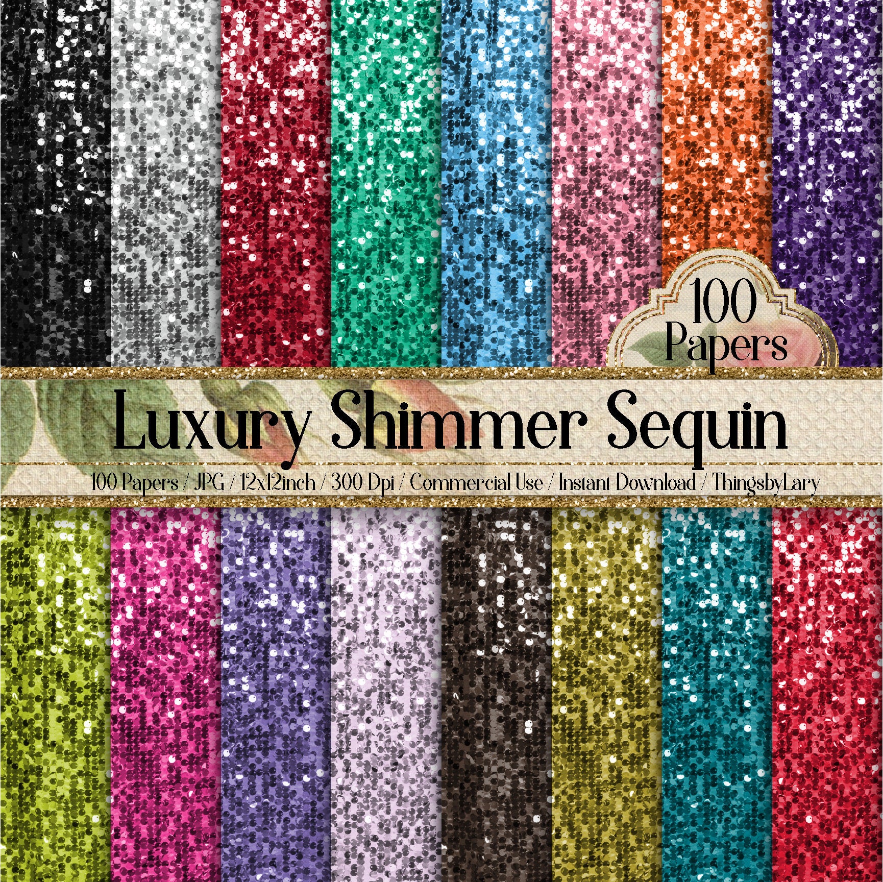 100 Luxury Shimmering Sequin Papers 12 inch 300 Dpi Instant Download Commercial Use, Digital Sequin Paper, Real Sequin Paper, Glitter