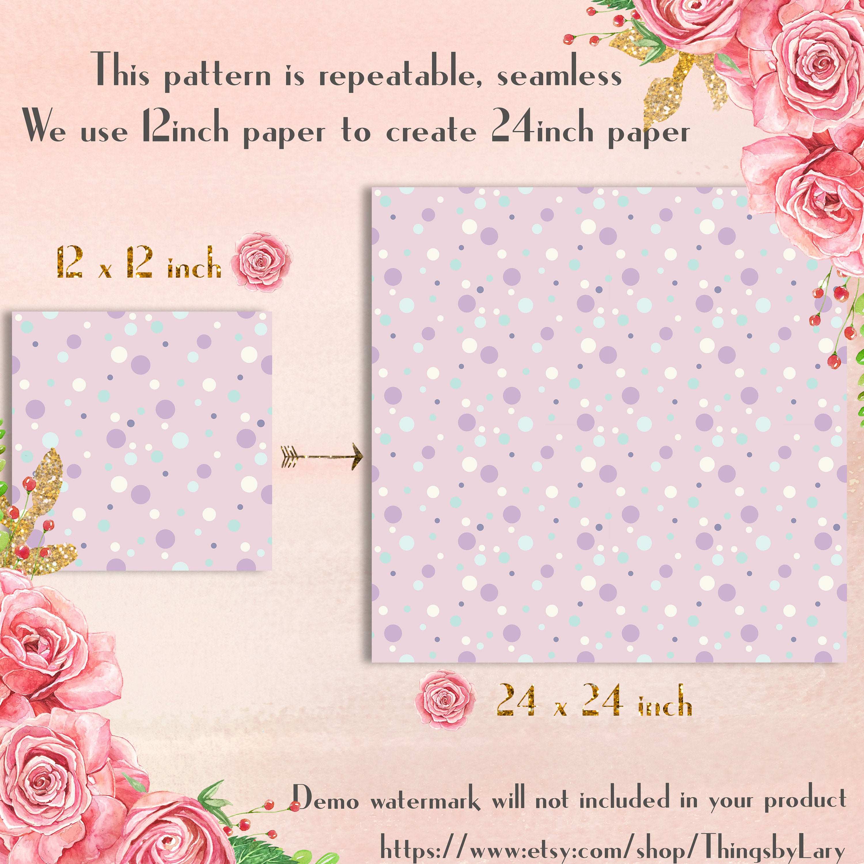 18 Seamless Pastel Polka Dot Digital Papers 12inch 300 dpi commercial use instant download, Spring Summer Pastel Wedding Shabby chic sweet