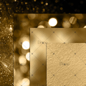 16 Luxury Old Gold Glam Digital Papers 12inch 300 dpi commercial use instant download, Bokeh Glitter Foil Metallic Sequin Satin Silk Wood
