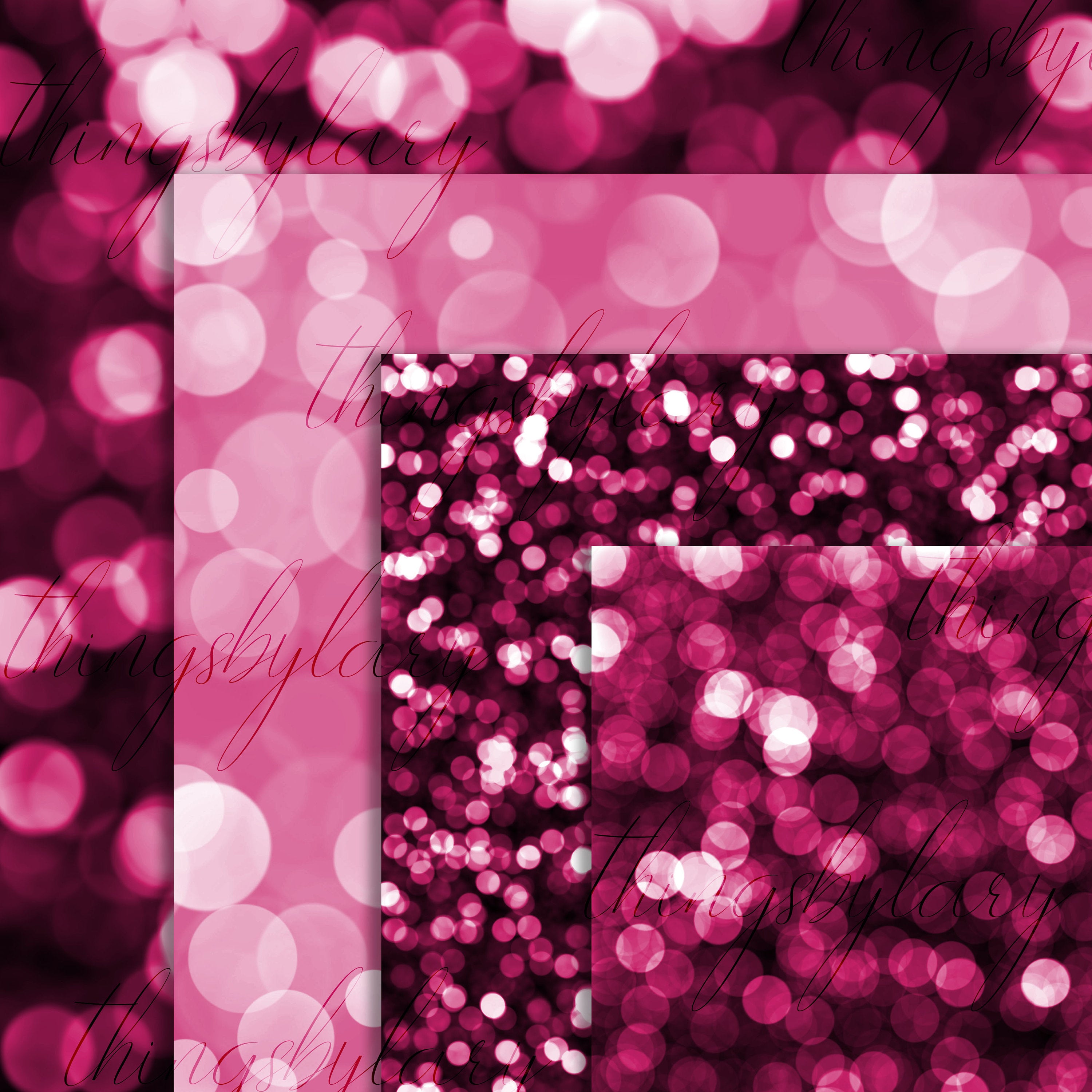 42 Pink Bokeh Papers 12 inch, 300 Dpi Planner Paper, Commercial Use, Scrapbook Paper, Pink Glitter Bokeh , Valentine Bokeh, Christmas Bokeh