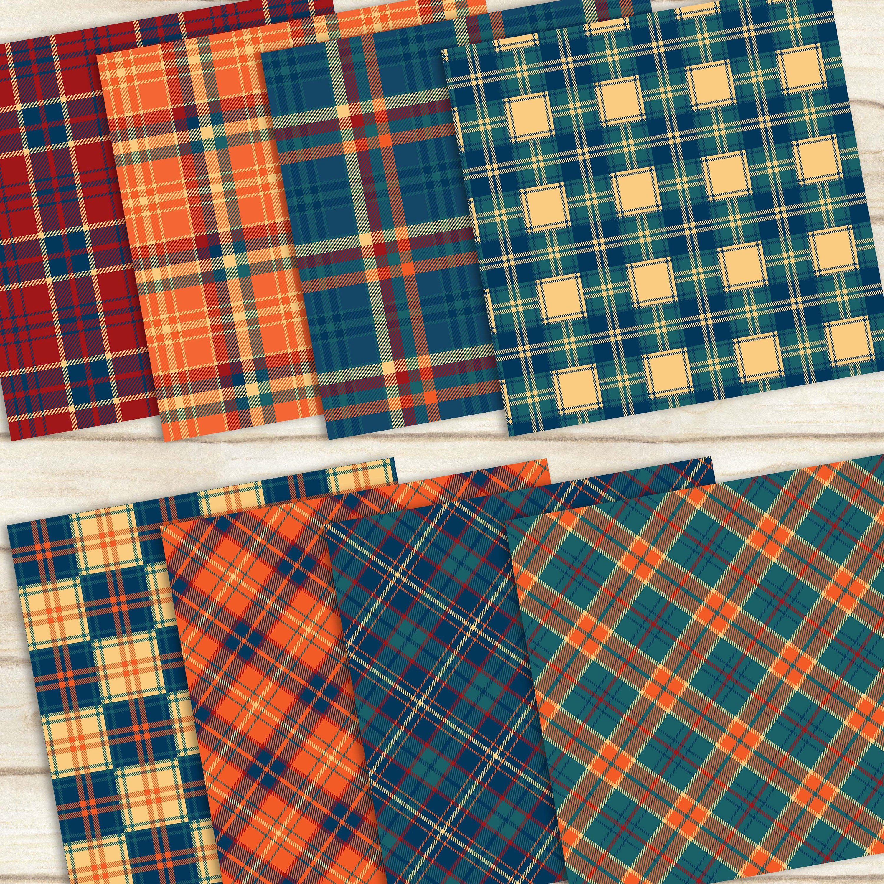 16 Princess Plaid Tartan Seamless Papers 12inch 300 Dpi Instant Download, Scrapbook Papers, Tartan, Gingham, Check, Commercial Use