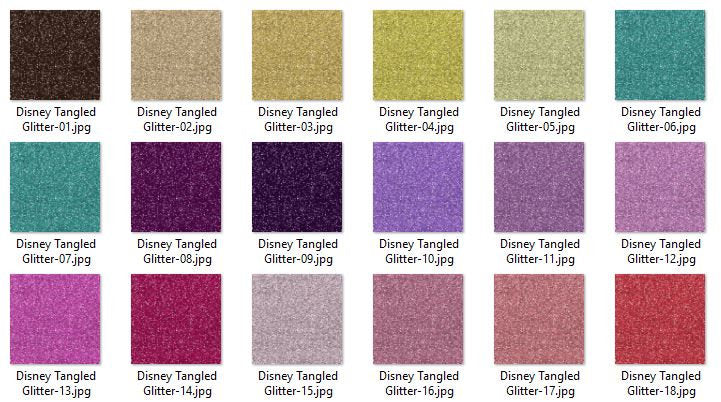 36 Princess Papers 12&quot;, Glitter Paper,  Solid Color Paper,300 Dpi Instant Download, Commercial Use