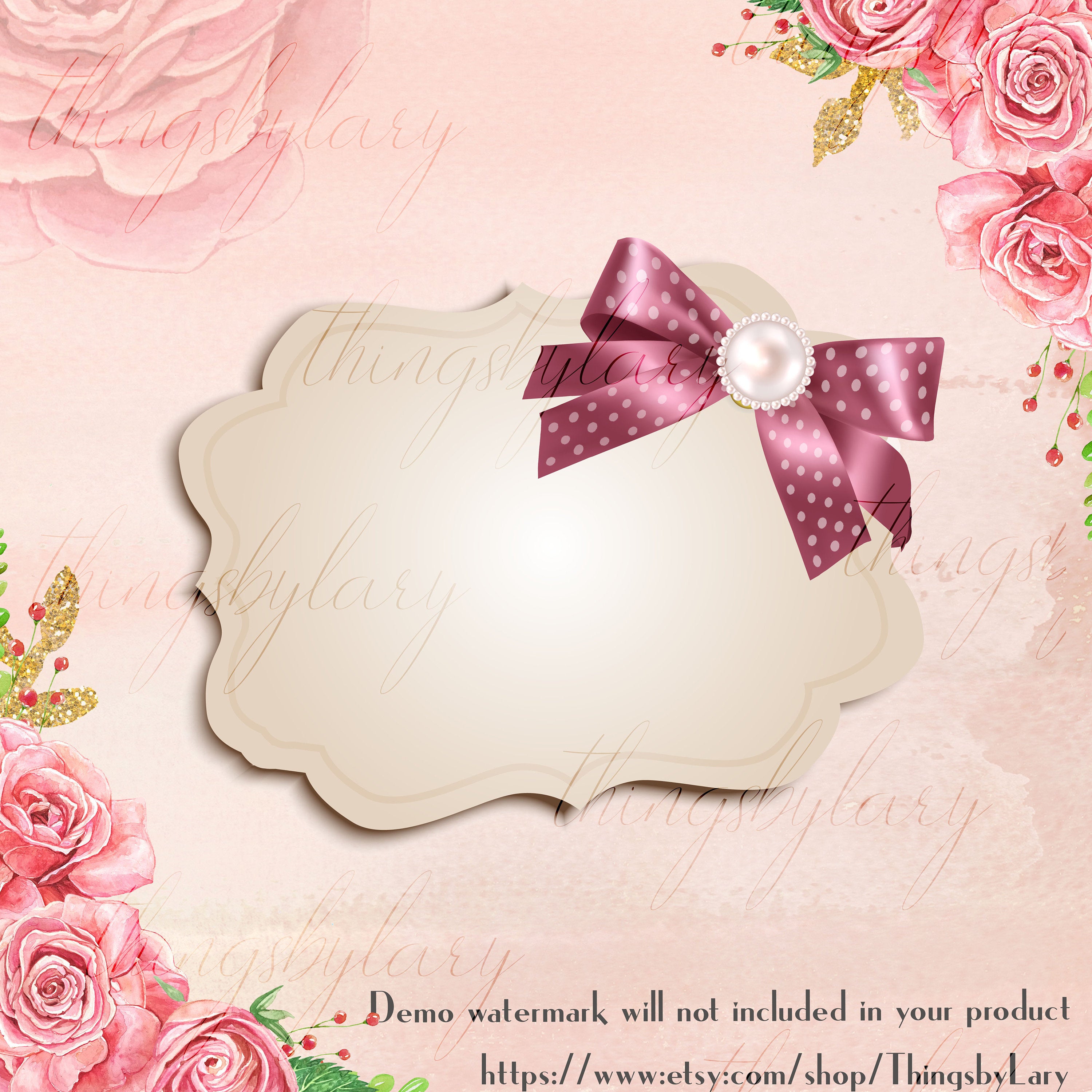 Bow with Pearl Label Frame, Shiny Bow,Satin Bow,Instant Download,Digital Clipart, Bow Clipart,Pearl Clipart,Wedding,Invitation,Shower