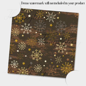 12 Winter Pattern Digital Papers in Dandelion Theme Color in 12 inch, Instant Download, High Resolution 300 Dpi, Commercial Use